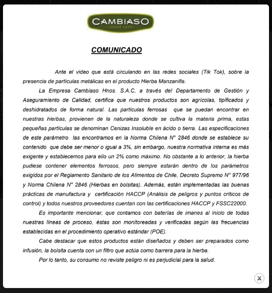 Comunicado Té supremo