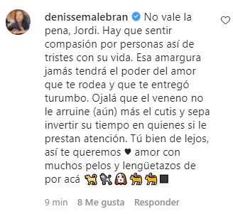 Mensaje Denisse Malebrán