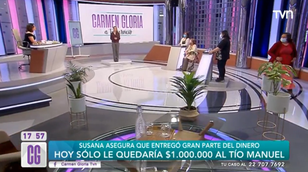 descontrolada mujer abandonó estudio de TVN tras ultimátum de Carmen Gloria