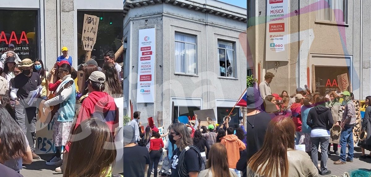 Protesta de Amar Profundo se tomó Plaza de la Independencia en Concepción: así se graba la teleserie