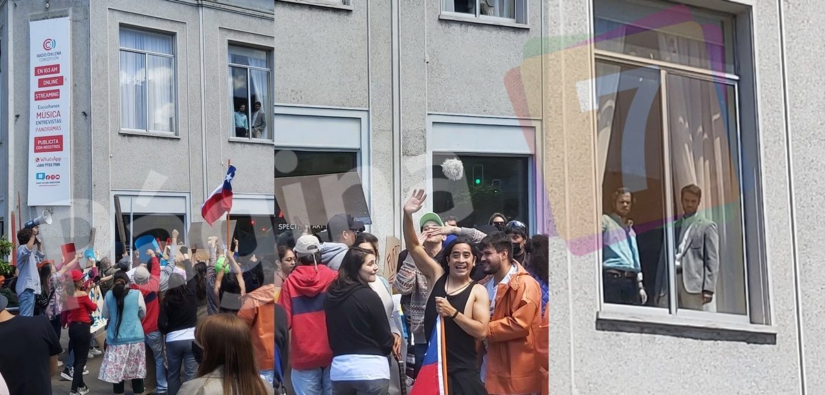Protesta de Amar Profundo se tomó Plaza de la Independencia en Concepción: así se graba la teleserie