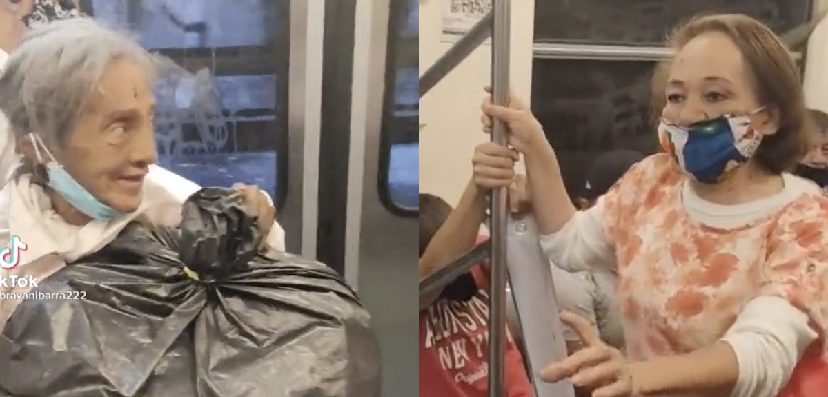 Graban "exorcismo" en el metro de México