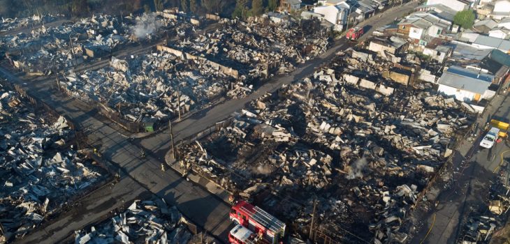 Incendio en Castro destruyó más de 120 casas: 500 personas fueron evacuadas