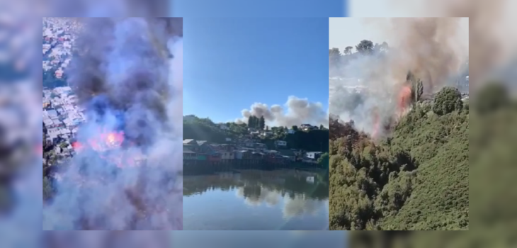 Más de 100 casas se han visto afectadas por grave incendio forestal en Castro