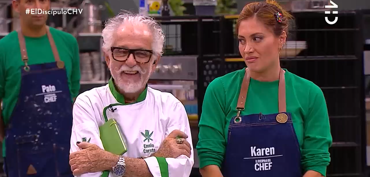 Karen Bejarano se puso celosa en El Discípulo del Chef