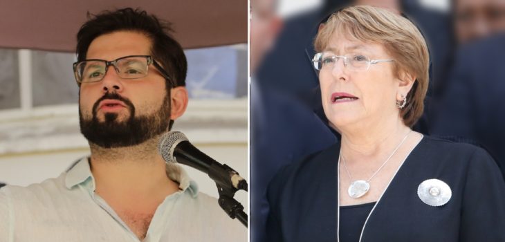 Michelle Bachelet y Gabriel Boric