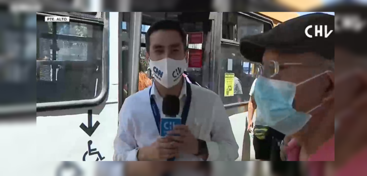 Escupen desde bus a periodista de Chilevisión en Puente Alto