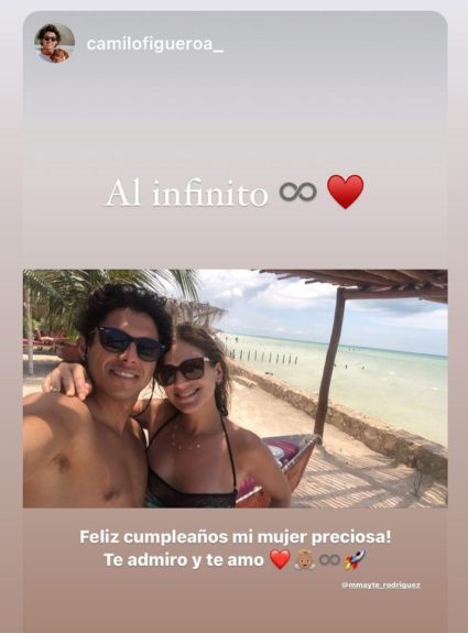  Camilo Figueroa sorprendió a Mayte Rodríguez con romántico saludo de cumpleaños