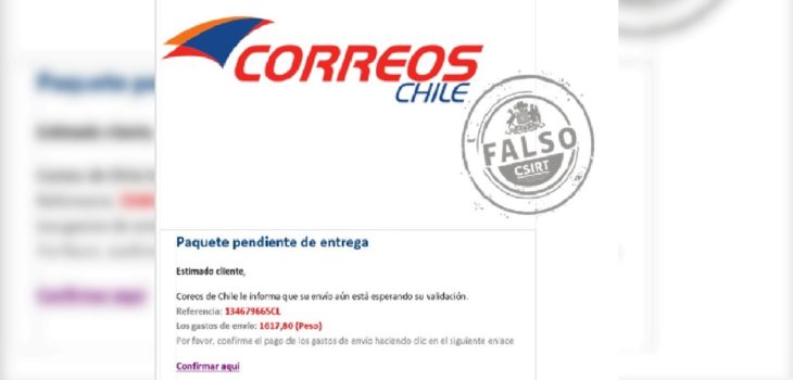 Preocupación por nueva estafa: mail notifica supuesto paquete que proviene de Correos de Chile