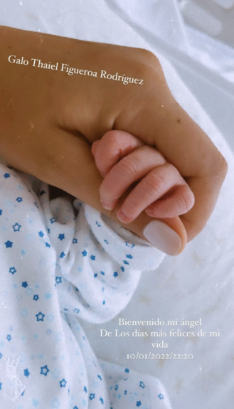 Mayte Rodríguez anunció nacimiento de su hijo con bella postal