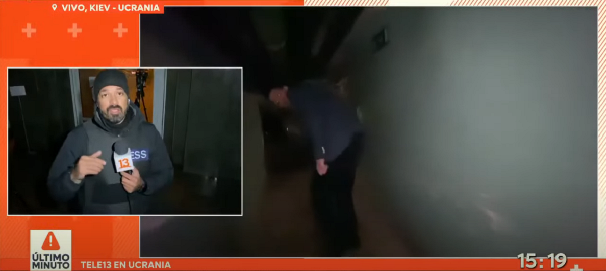 Alfonso Concha mostró cómo llegó en 1 minuto a refugio en hotel ante alarma de bombardeo en Kiev