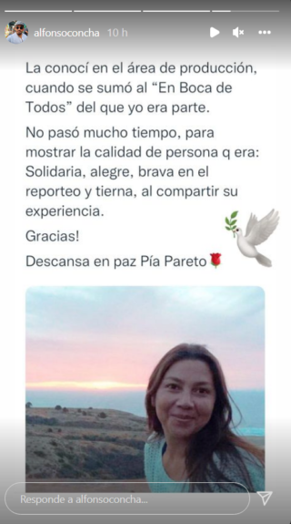 Alfonso Concha compartió recuerdo de fallecida excompañera de Canal 13