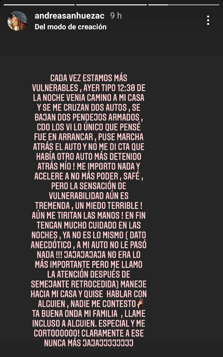 Andrea Sanhueza viuda Roberto Bruce intento encerrona