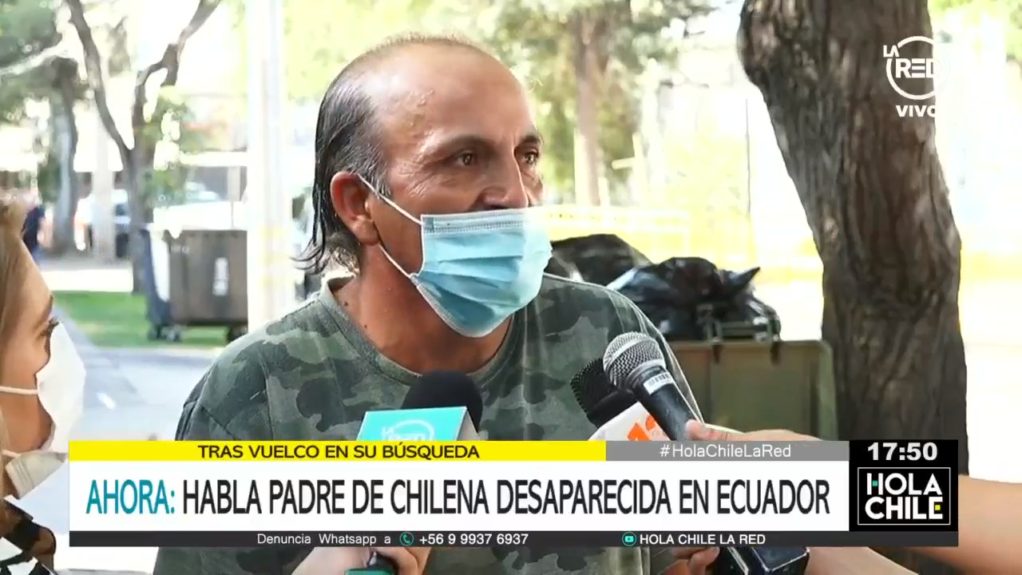 Padre de joven perdida en Ecuador acusó que “hay algo más” luego que hija negara agresión de pareja