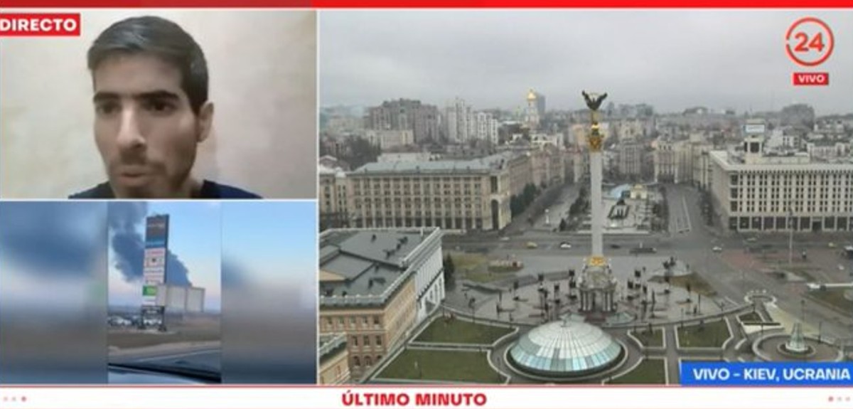 Chileno relató los bombardeos rusos en Kiev, Ucrania: “Cada 15 o 20 minutos se sienten cañonazos“