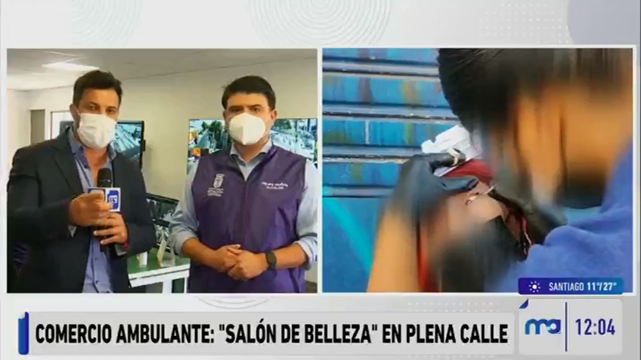 Salones de belleza ambulantes: la peligrosa práctica que se tomó las calles de Santiago Centro