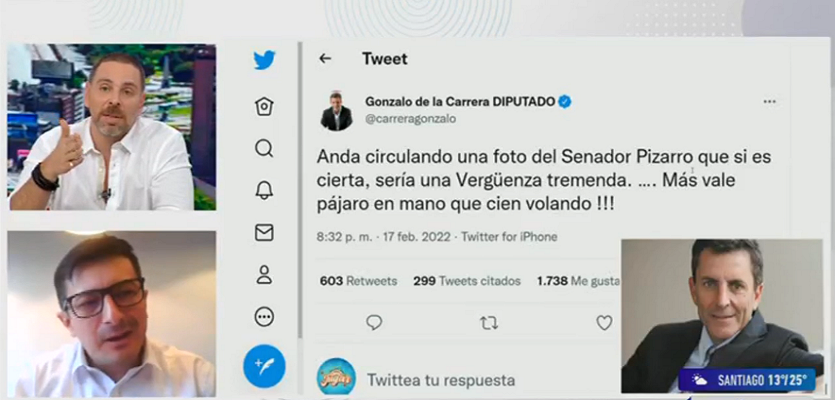 "Ordinario": encaran en vivo De la Carrera tras denuncia de Jorge Pizarro