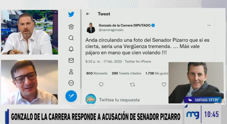 "Un ordinario": abogado encaró en vivo a Gonzalo de la Carrera tras denuncia de Jorge Pizarro