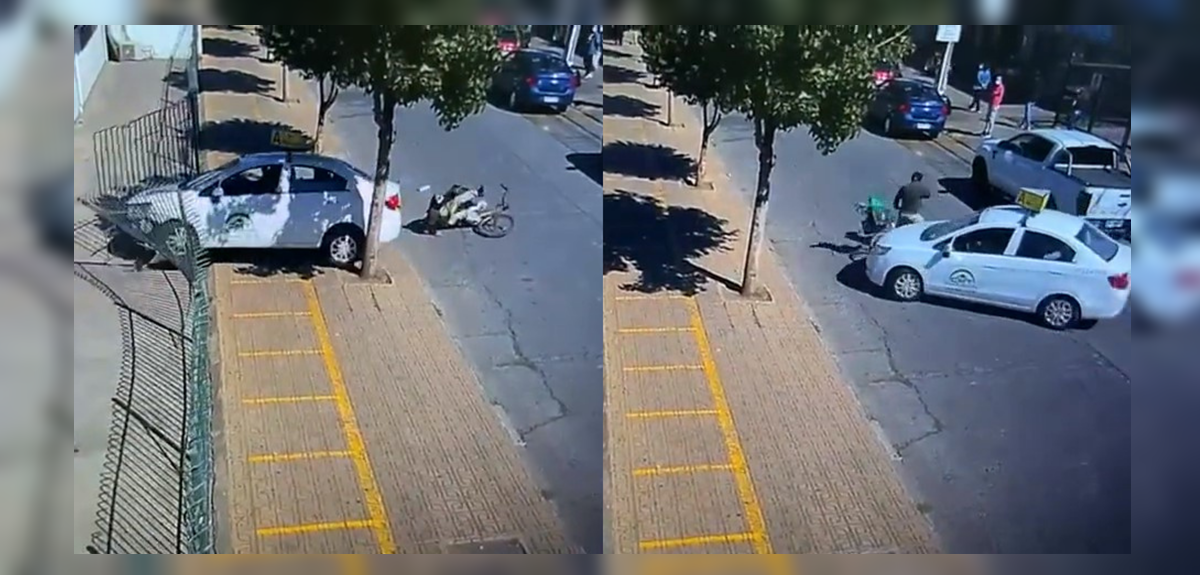 Mujer atropelló a ciclista y chocó oficinas de la Municipalidad de Curicó durante examen de conducir