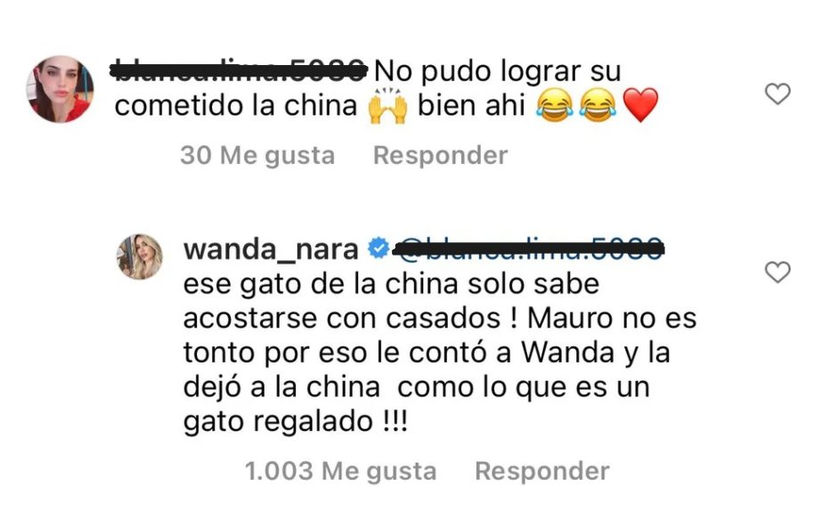 comentario Wanda Nara