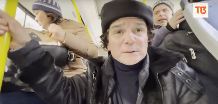 Jorge Said abandona bus mientras entrevistaba pasajeros al escuchar disparos en Kiev, Ucrania