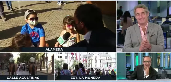 Rodrigo Sepúlveda realizó tierna entrevista a niños tras cambio de mando, sentándose incluso con ellos en el suelo