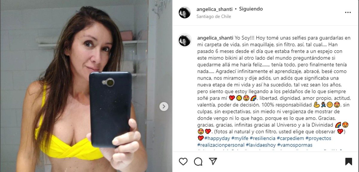 Angélica Sepúlveda reflexionó tras término de relación y volver a Chile: “Finalmente tenía nada” 