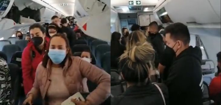 Pasajeros se 'toman' avión Sky tras fallido vuelvo a Perú: huelga los tuvo horas esperando