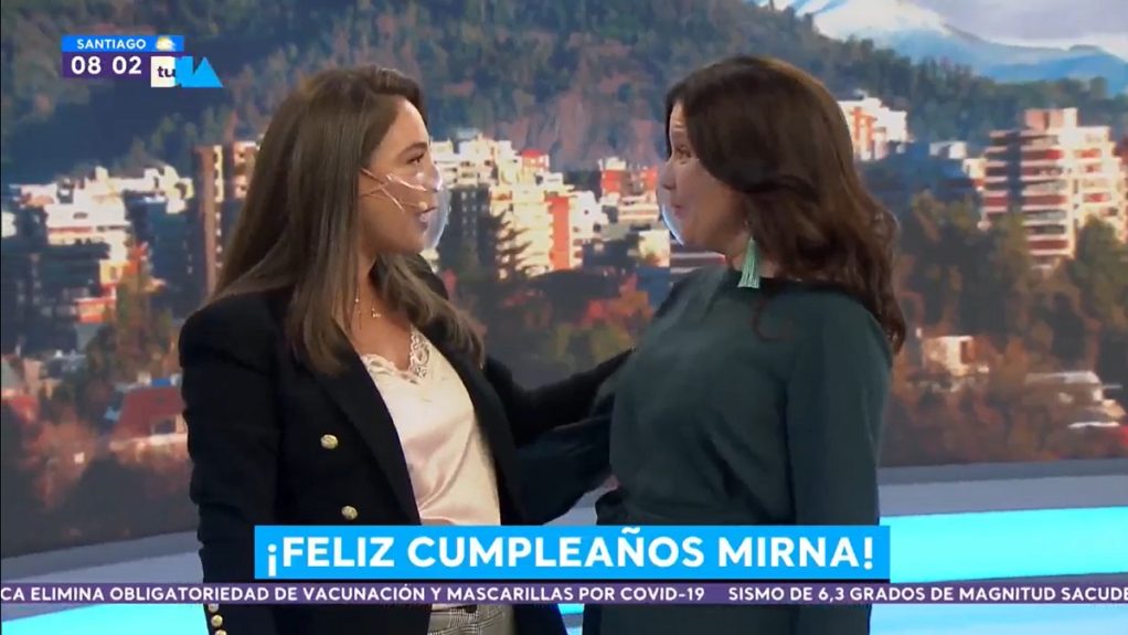 Ángeles Araya saludó a Mirna Schindler por su cumpleaños