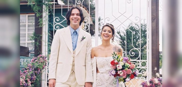 Camilo Zicavo y Denise Rosenthal en su matrimonio