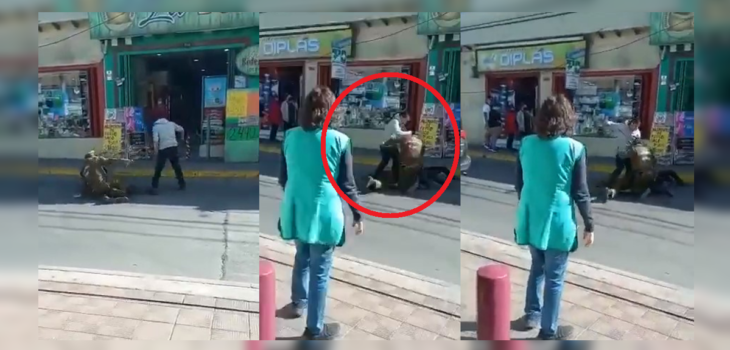 Viralizan feroz agresión a carabinero en Coquimbo: vecinos ayudaron a detener a sujeto que lo atacó