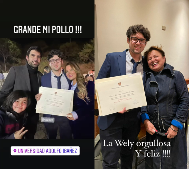 Licenciatura del hijo de Cathy Barriga.