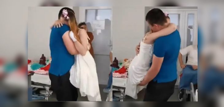 Enfermera ucraniana que perdió ambas piernas se casó