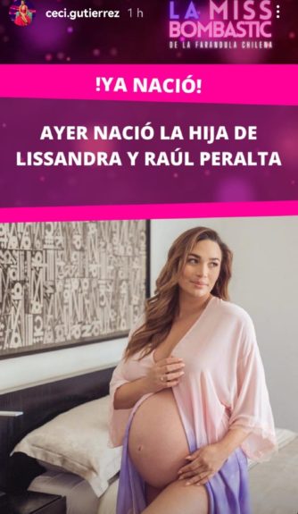lisandra Silva dio a luz a su bebé Leiah