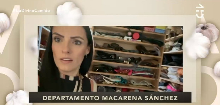 Macarena Sánchez impactó al mostrar en 'La Divina Comida' su enorme clóset: 