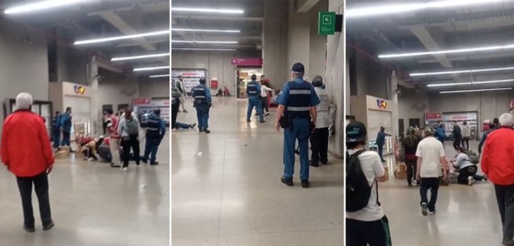 Al menos 8 guardias de Metro fueron agredidos por vendedores ambulantes en Estación Ñuñoa