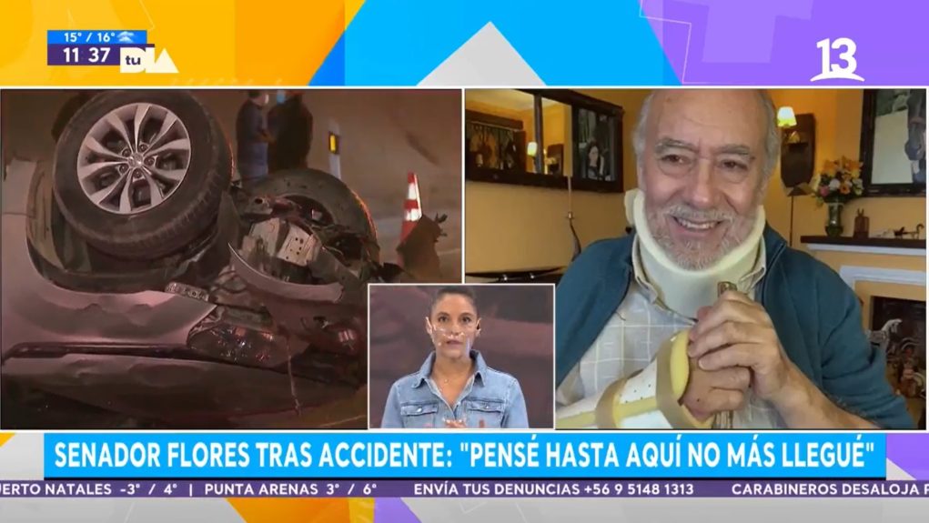 Senador Iván Flores habló de su accidente de tránsito