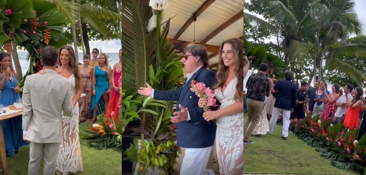 Tita Ureta contrajo matrimonio con bello vestido con Spiro Razis en Costa Rica