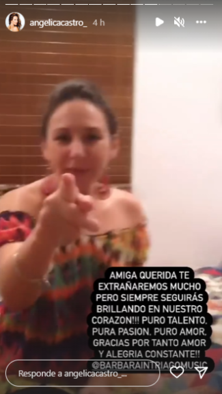 Angélica Castro y el bello recuerdo de ex Rojo Bárbara Intriago tras morir: "Gracias por tu ejemplo"