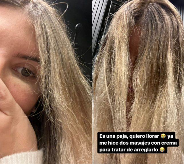 Coté López mostró resultado de tratamiento que dañó su cabello.