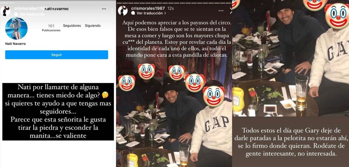 Cristina Morales lanzó dura crítica contra amigos de Gary Medel: "Los payasos del circo"