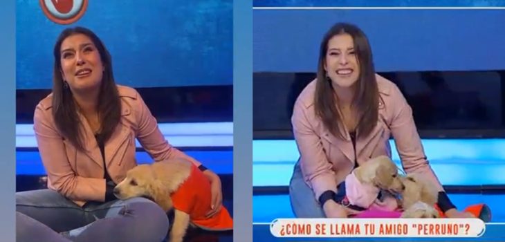 María José Quintanilla adoptó a cachorro en vivo en La Hora de Jugar