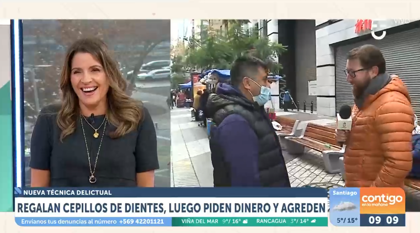 Saludo a Julio César Rodríguez en matinal de CHV.