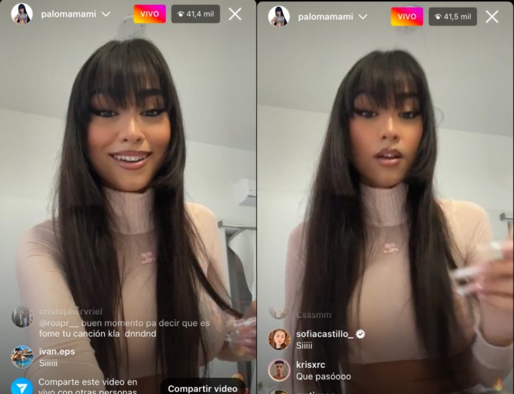 Paloma Mami en Instagram Live