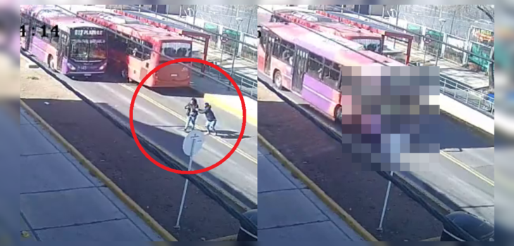 Crudo video mostró el momento preciso en que bus atropelló violentamente a pareja en Argentina