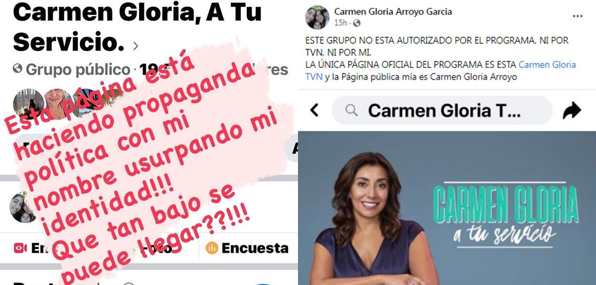 Carmen Gloria Arroyo denunció página que hace propaganda política con su imagen: "¿Qué tan bajo...?"