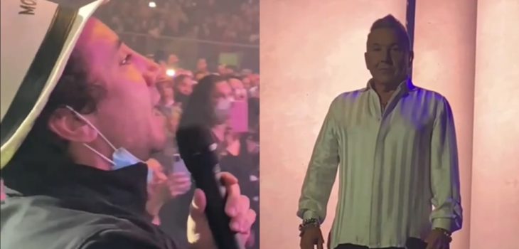 Claudio Olate vivió mágico momento al cantar en concierto de Ricardo Montaner: 