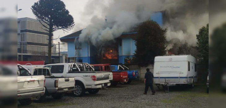 Incendio en hogar de menores de Osorno.