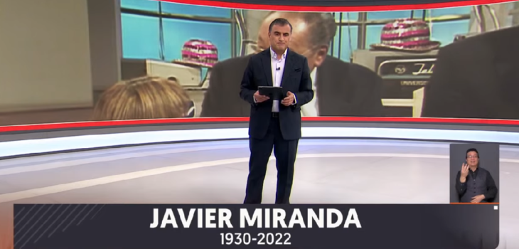 Ramón Ulloa homenajeó a Javier Miranda al inicio de Teletrece: 