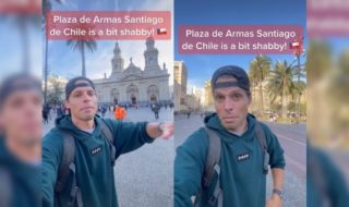 bbloguero holandés Plaza Armas Santiago